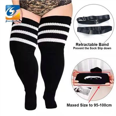 Plus Size Womens Koxxa Għolja Kalzetti